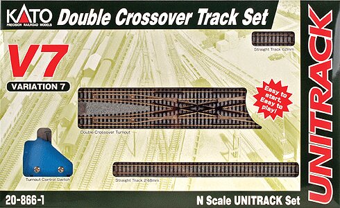 Kato 20-866-1 N Scale V7 Double Crossover Track Set