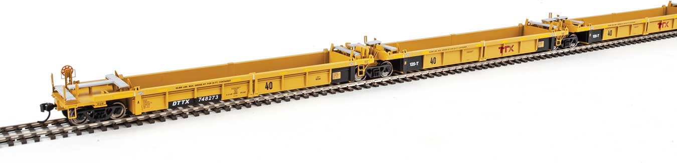 Walthers 910-55652 HO DTTX Yellow Thrall Rebuilt 40' Well Car #748273 ...