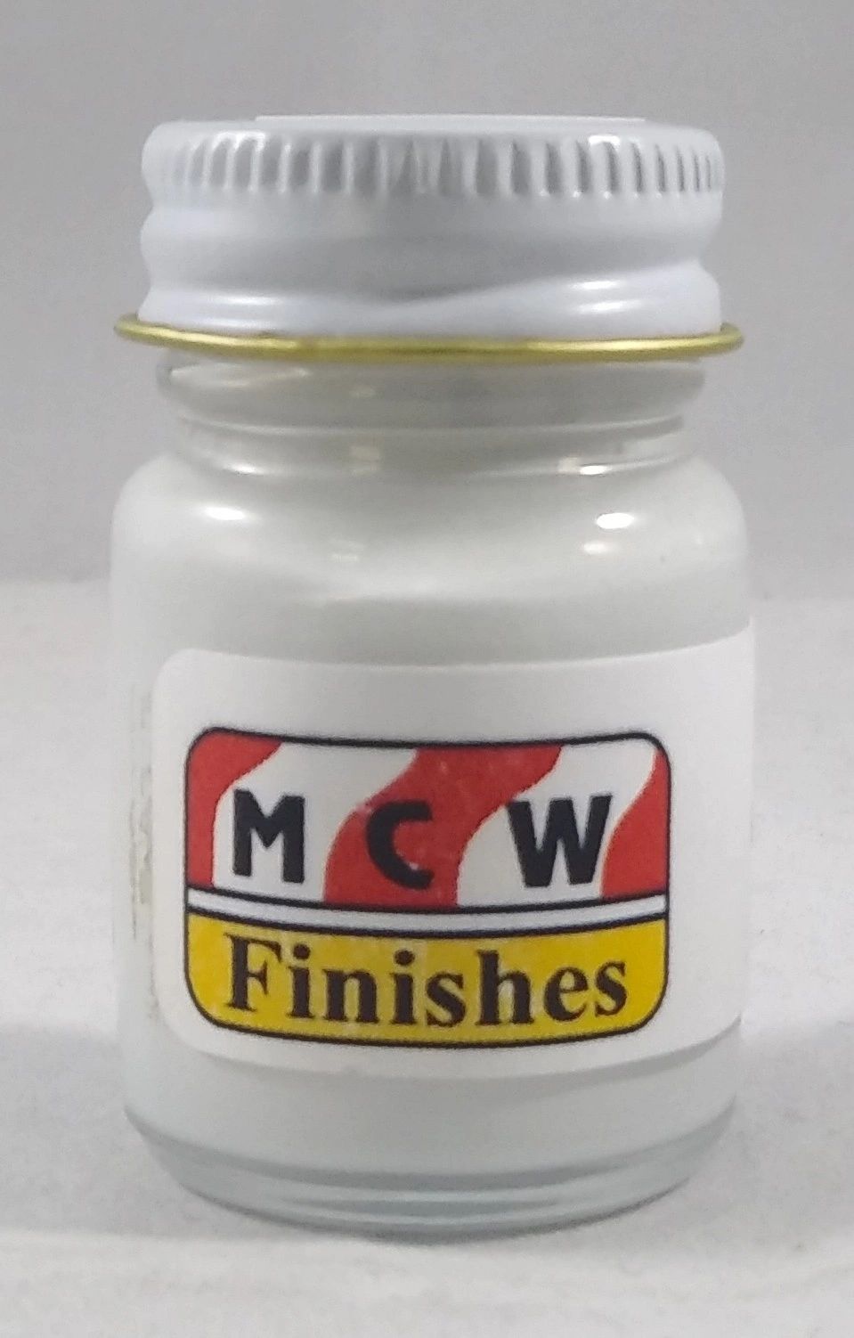 MCW Finishes 10008E Gloss White Enamel Paint - 15 ml. Bottle