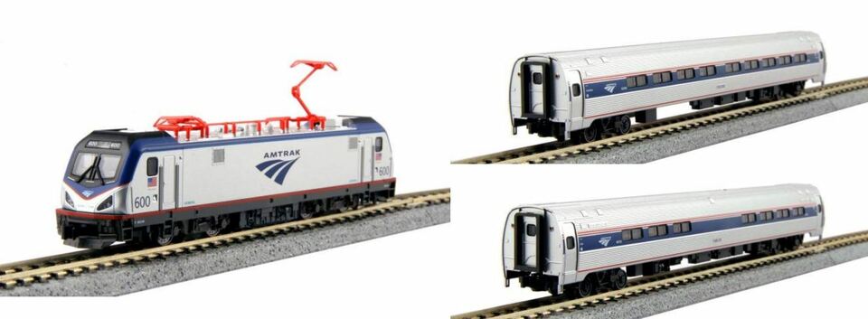 Kato 106-8011-BNDL N Amtrak SDP40F & Amfleet Complete Bundle (Set of 7)