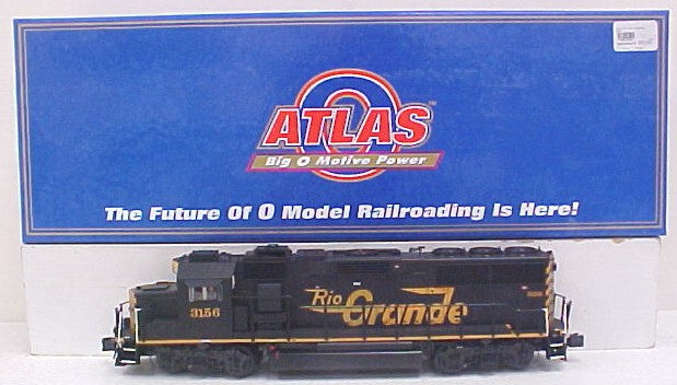 Atlas 1255 O Gauge Rio Grande Unpowered GP-60 Diesel Locomotive #3156 (3-Rail)