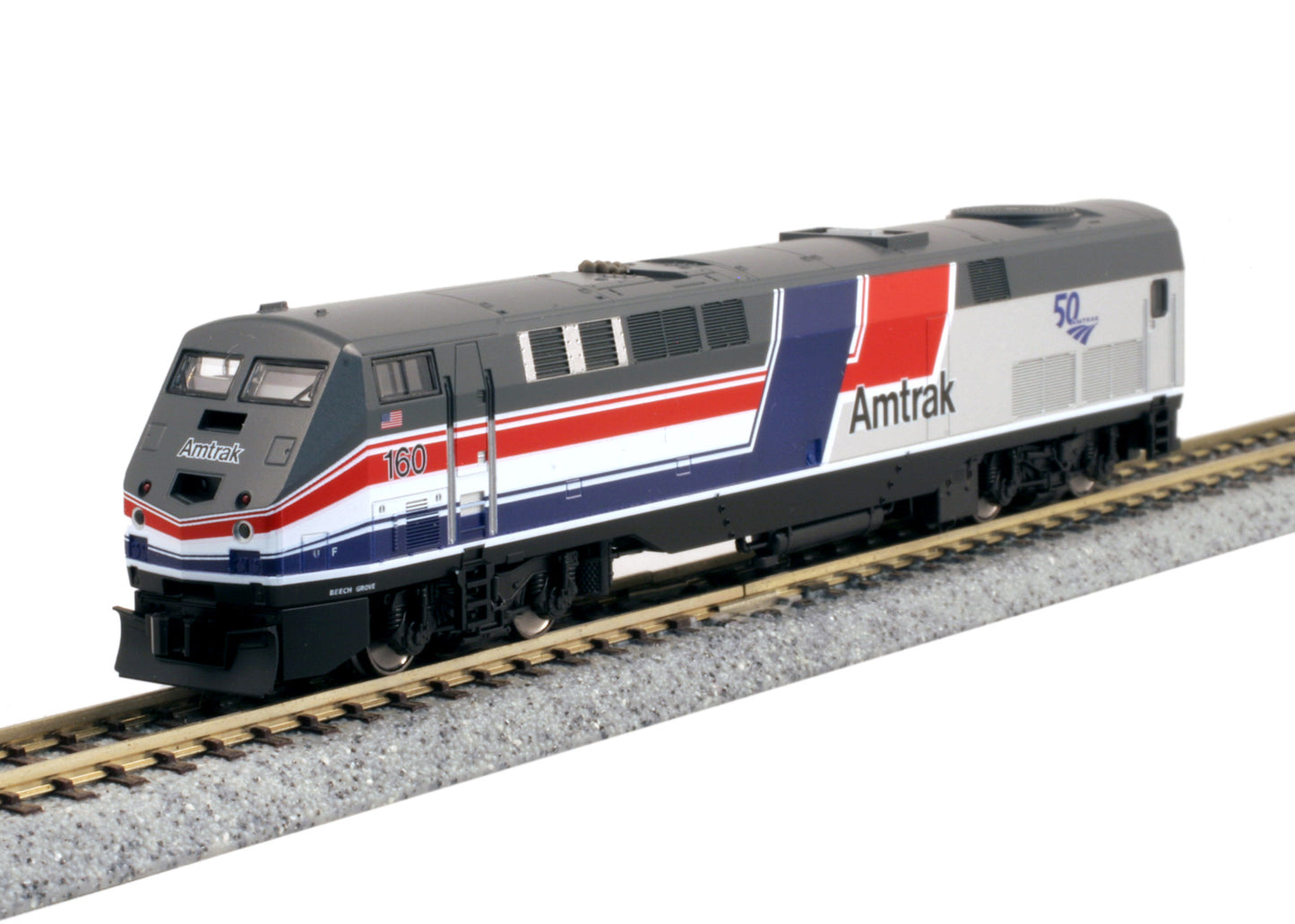 Kato 176-6038 N Amtrak GE P42 Genesis Dash 8 Phase III Diesel Locomotive #160