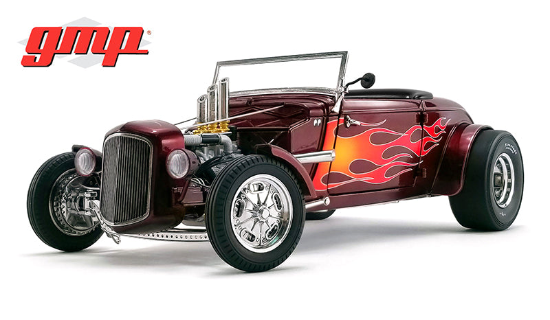 GMP 18926 1:18 1934 Hot Rod Roadster Brandywine Metallic with Flames C ...