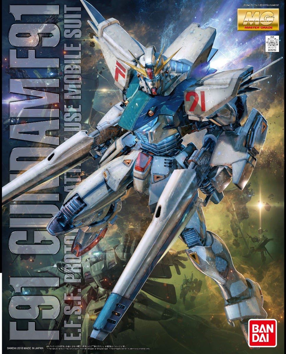 Bandai 2381810 1:100 Master Grade Gundam F91 Ver 2.0 Plastic Model Kit