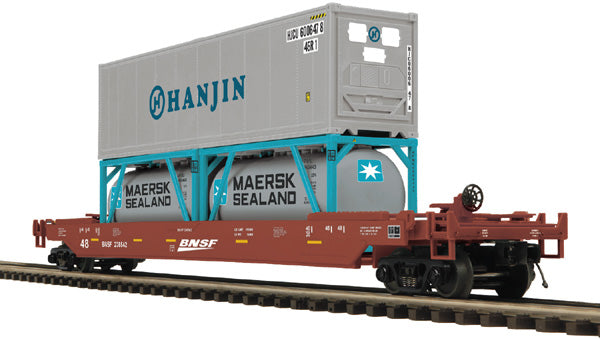 MTH 20-95074 BNSF Husky Stack Car w/ Maersk Containers #238558