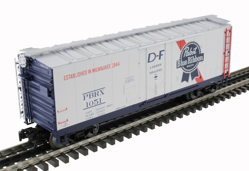 Atlas 2002311 O Pabst Blue Ribbon Trainman 3-Rail 40' Plug Door Box Car