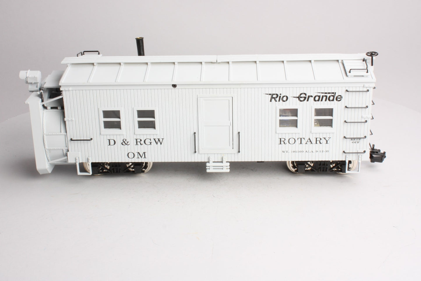 USA Trains 2100S G Scale D&RGW Rotary Snow Plow with Sound & Metal Wheels