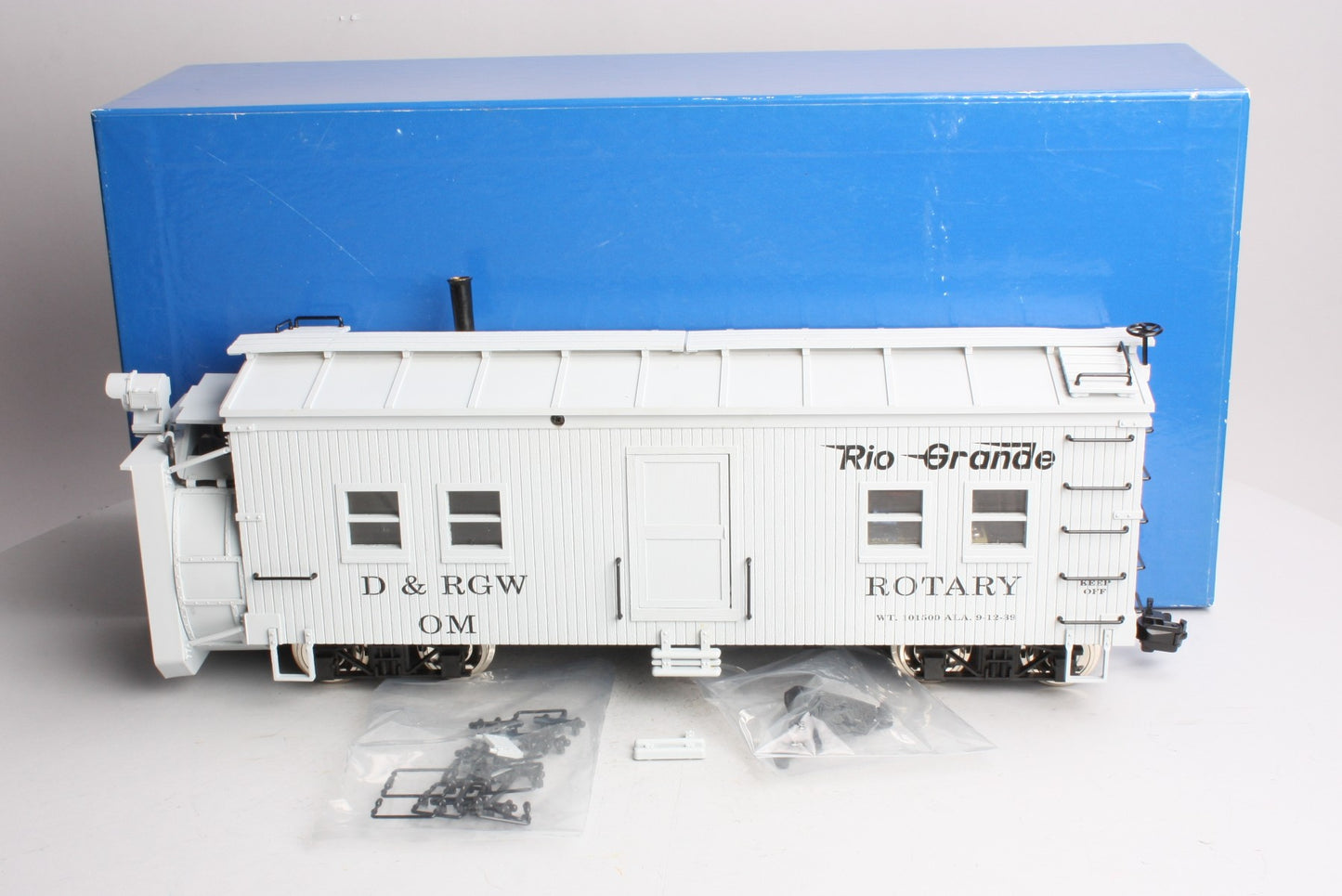 USA Trains 2100S G Scale D&RGW Rotary Snow Plow with Sound & Metal Wheels