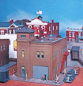 Heljan 605 Con-Cor N Scale Fire Station Building Kit – Trainz