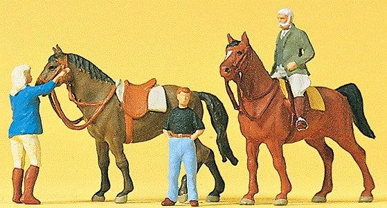 Preiser 10503 HO At The Riding School Figures #2 (Set of 3)