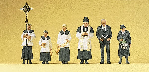 Preiser 10520 HO Catholic Funeral Figures (Set of 6)