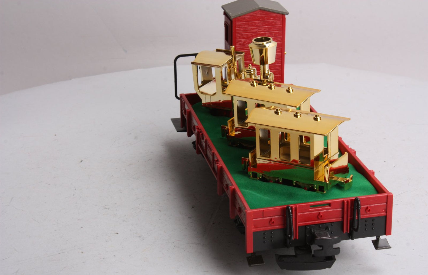 LGB 41124 G Scale 30th Anniversary Flatcar with Gold Train Set