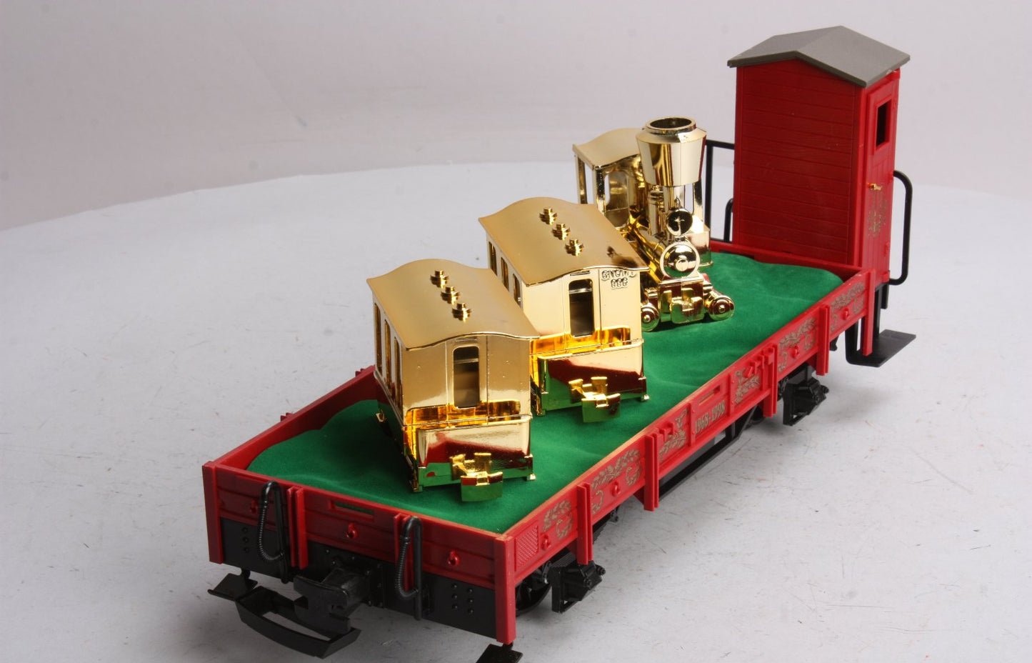 LGB 41124 G Scale 30th Anniversary Flatcar with Gold Train Set