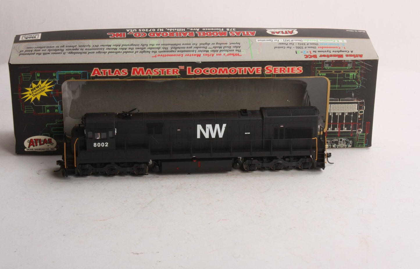 Atlas 7410 HO Norfolk & Western GE U30C Locomotive #8002 W/ Decoder