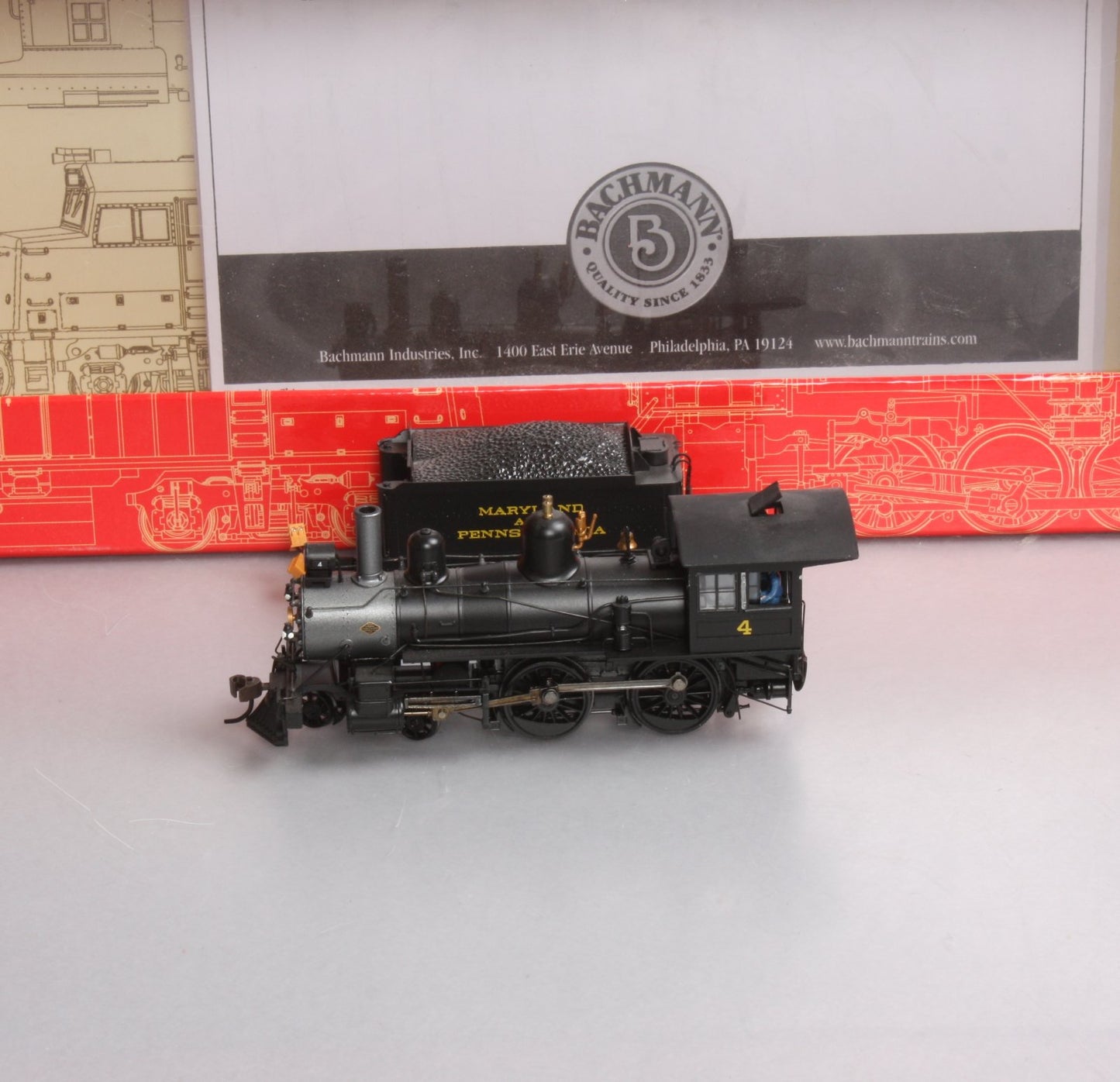 Bachmann 83403 HO Maryland Pennsylvania 4-4-0 Richmond Steam Loco #4 w/DCC