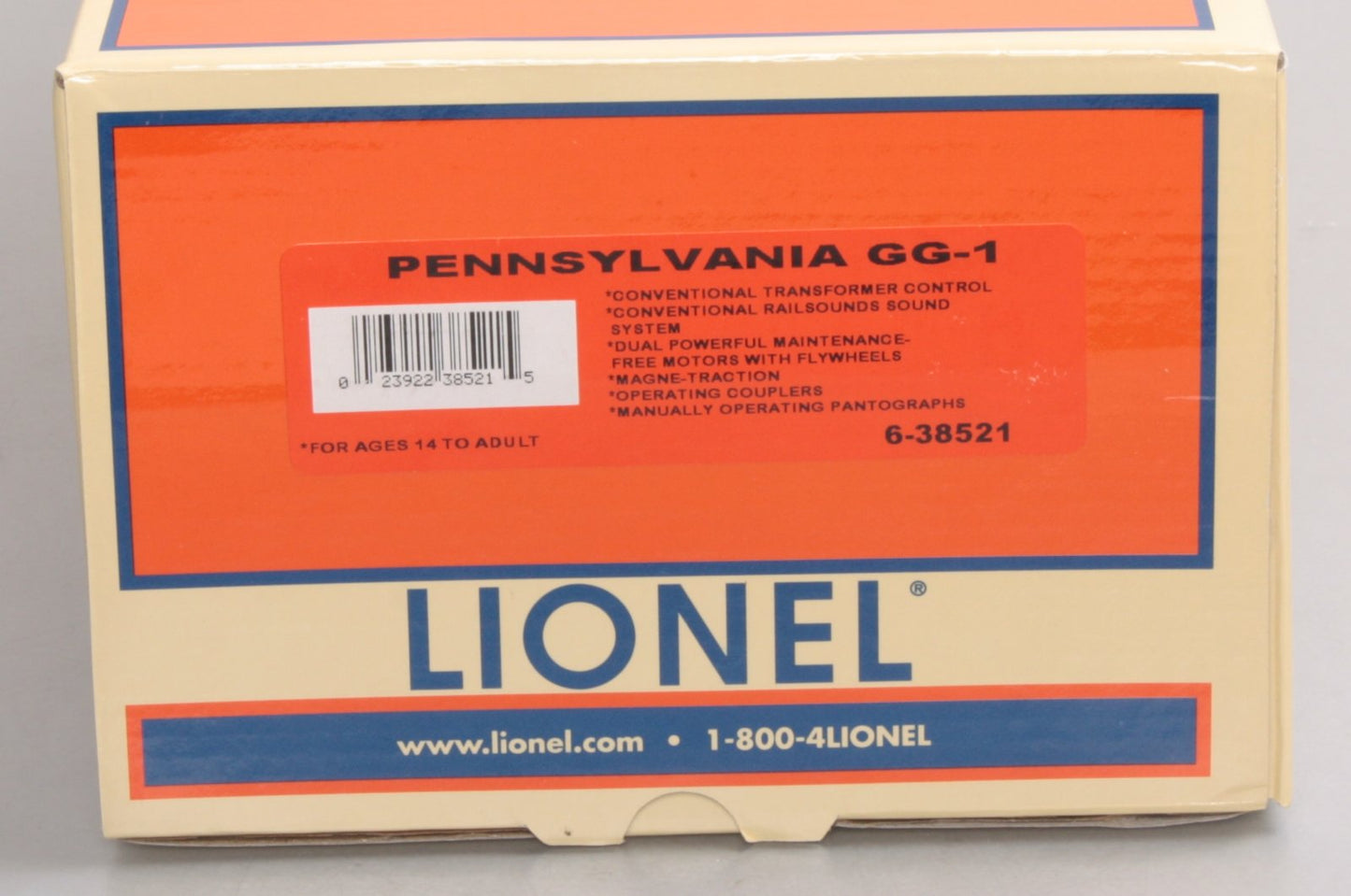 Lionel 6-38521 Pennsylvania GG-1 Electric Locomotive #4839