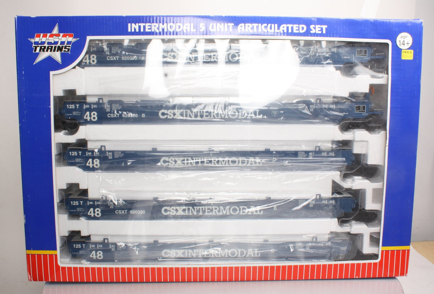 USA Trains R17157 G Scale CSX Transportation 5 Unit Intermodal Set