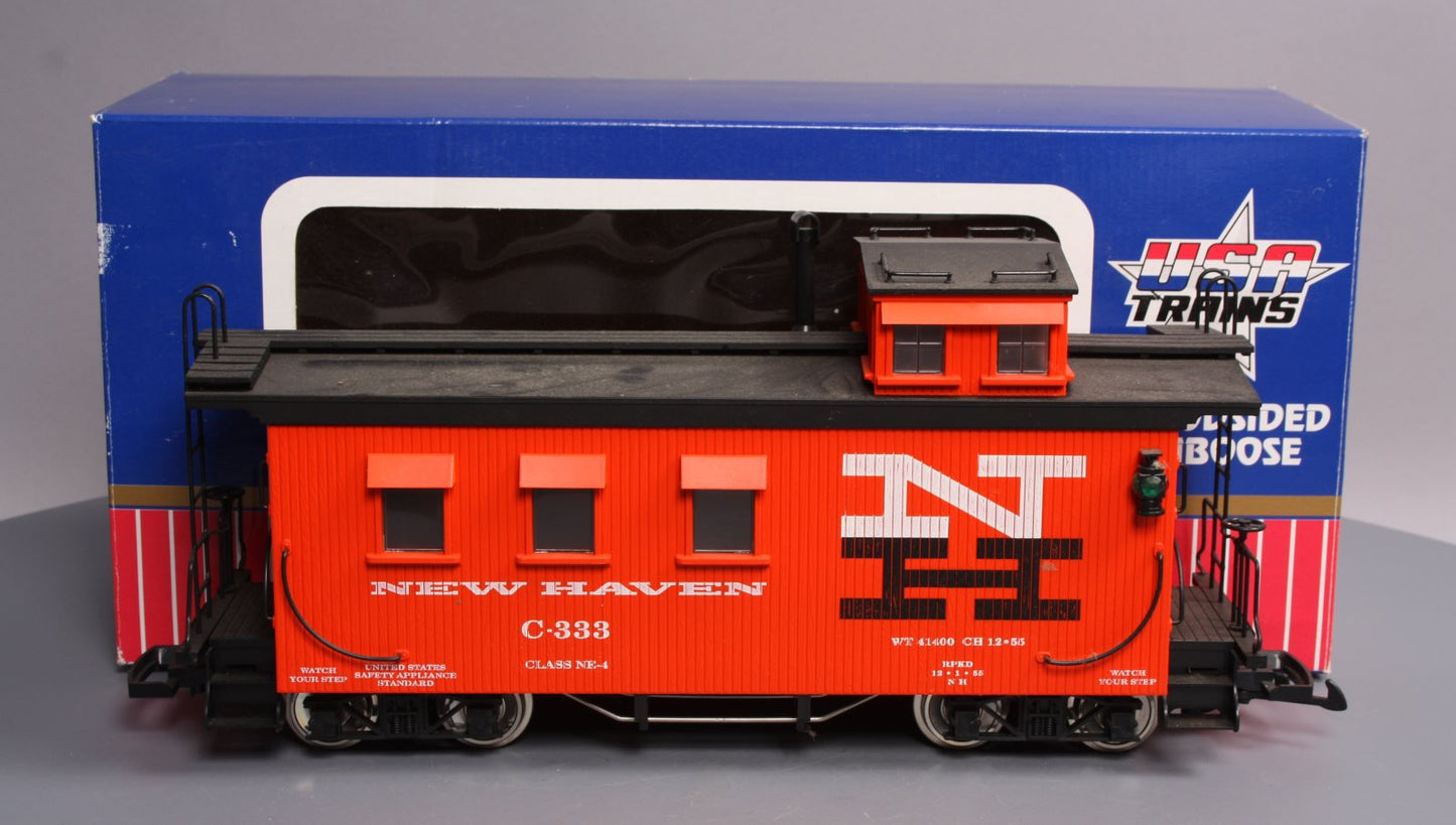 USA Trains R12010 New Haven Wood Side Caboose (Metal Wheels)