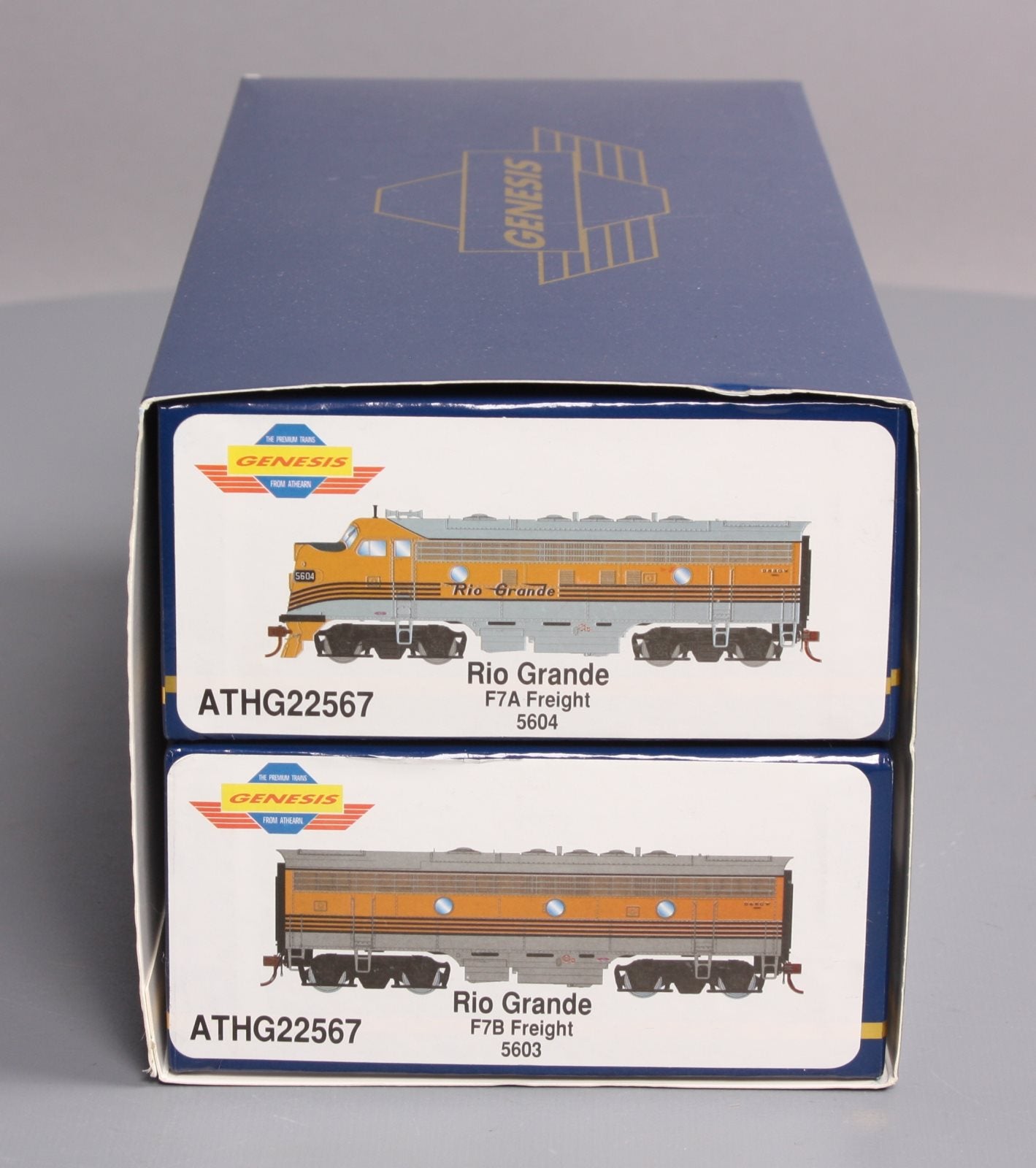 Athearn G22567 HO D&RGW F7 A/B Diesel Locomotive #5604, #5603