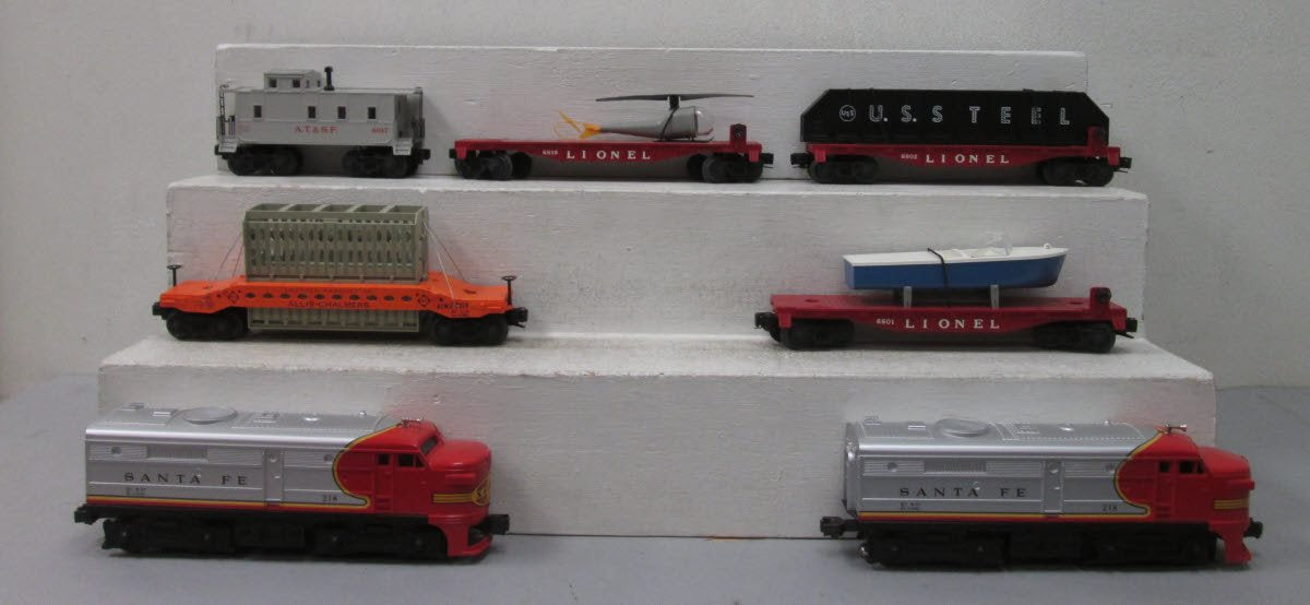 Lionel 6-38342 Santa Fe Alco O Gauge Diesel Freight Train Set #1619W