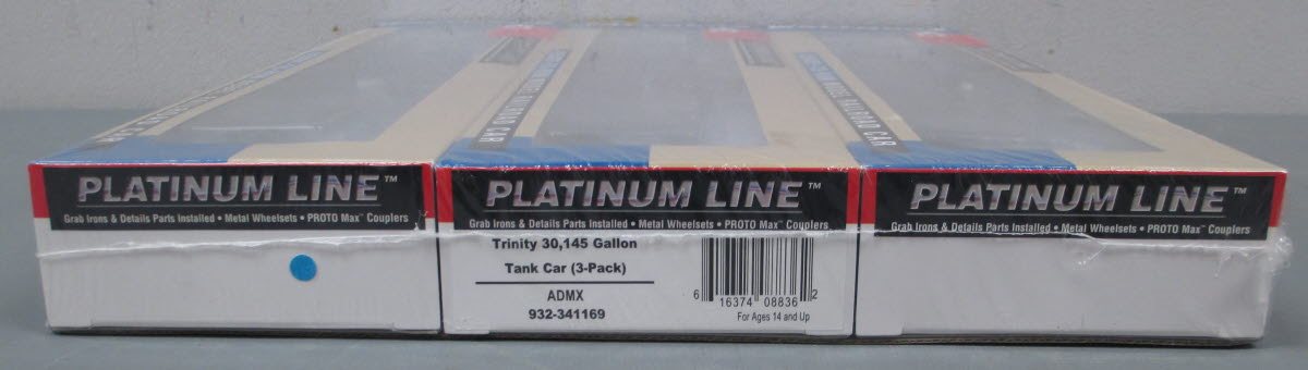 Walthers 932-341169 HO ADMX Trinity 30,145 Gallon Tank Cars (Set of 3)