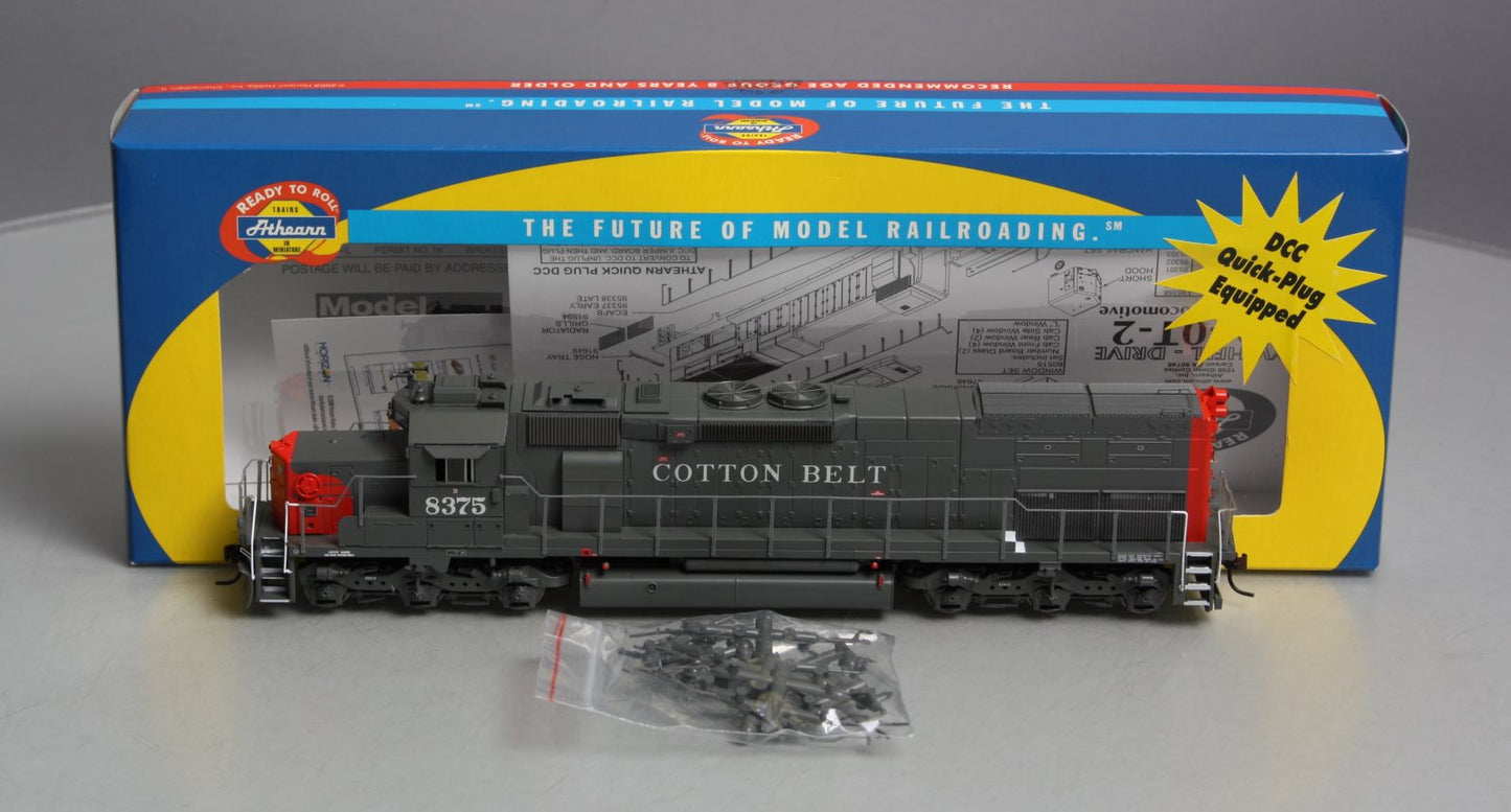 Athearn 95126 HO Cotton Belt SD40T-2 Powered Diesel Locomotive #8375