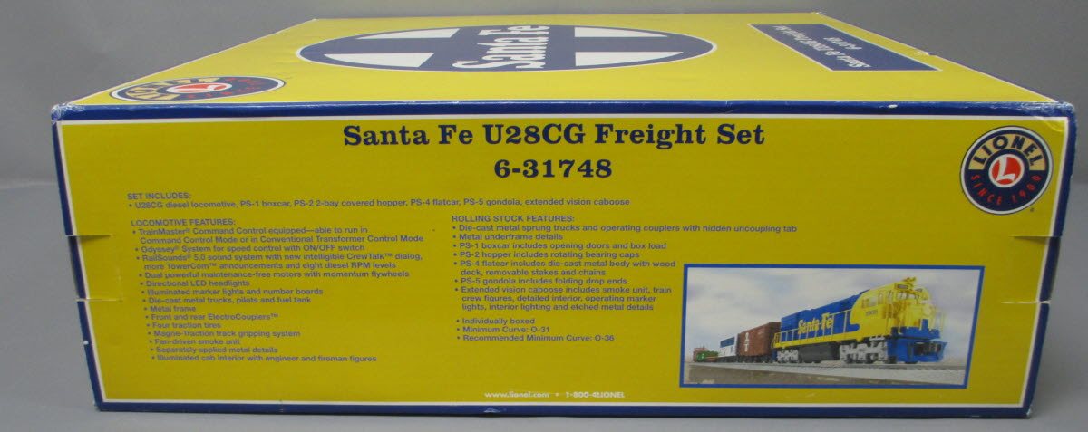 Lionel 6-31748 Santa Fe U28CG O Gauge Diesel Freight Train Set