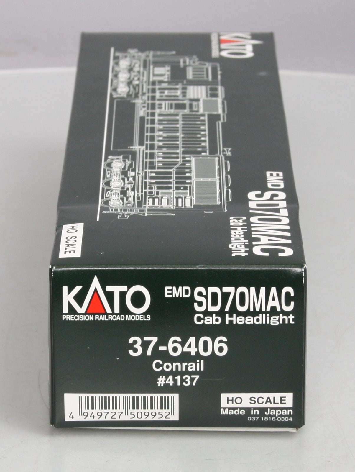 Kato 37-6406 HO Conrail SD70MAC Diesel Locomotive w/Cab Headlight #4137