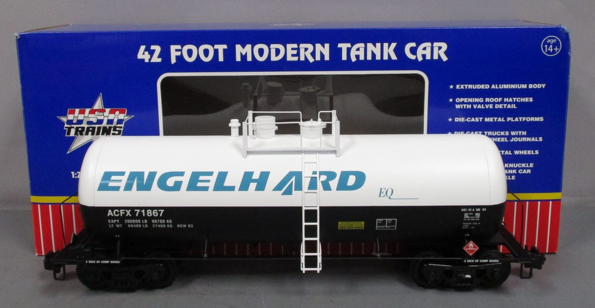 USA Trains R15257 G Engelhard 42' Modern Tank Car (White, Black)