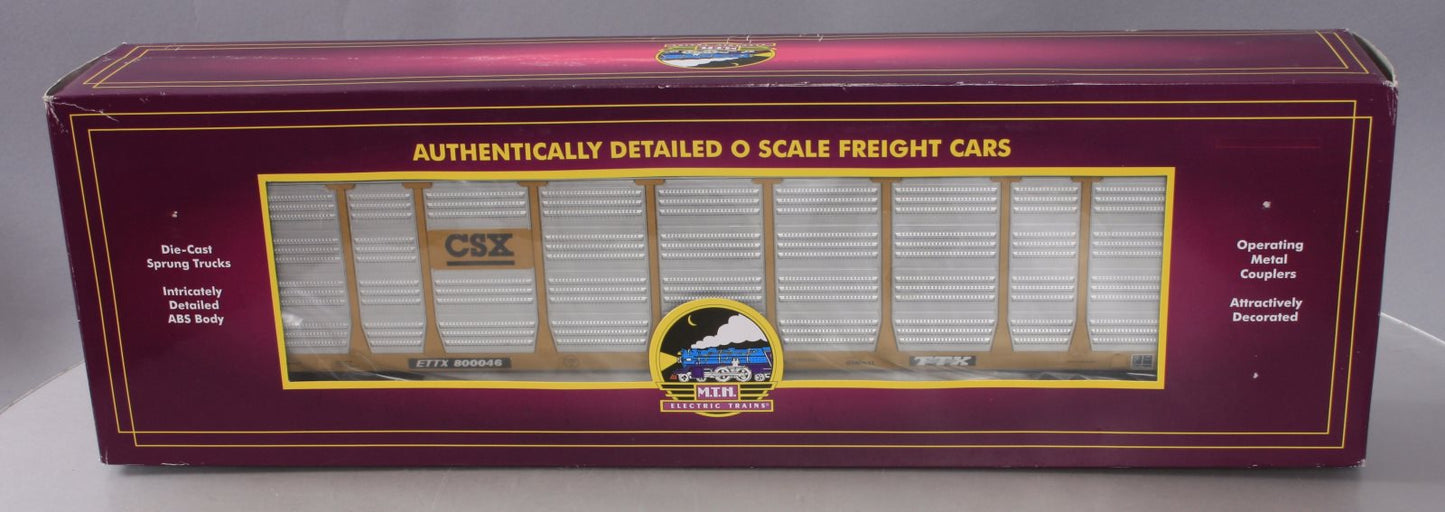 MTH 20-98798 O Gauge CSX Corrugated Auto Carrier #800046