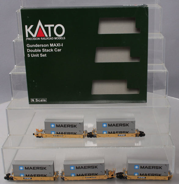 Kato 106-6144 N TTX Gunderson MAXI-I Double Stack Car #751193 – Trainz