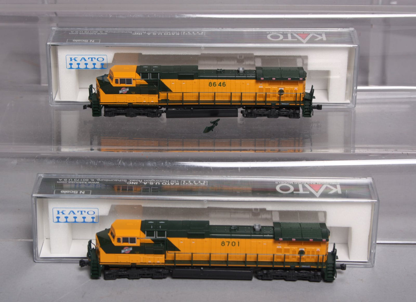 Kato 106-24511 N C&NW  C44-9W Diesel Locomotive #8646/#8702 - DCC Ready