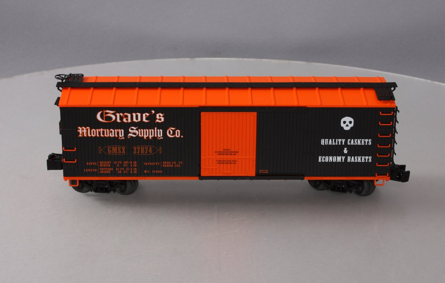 Lionel 6-27874 O Gauge Graves Mortuary Double-Sheathed Boxcar