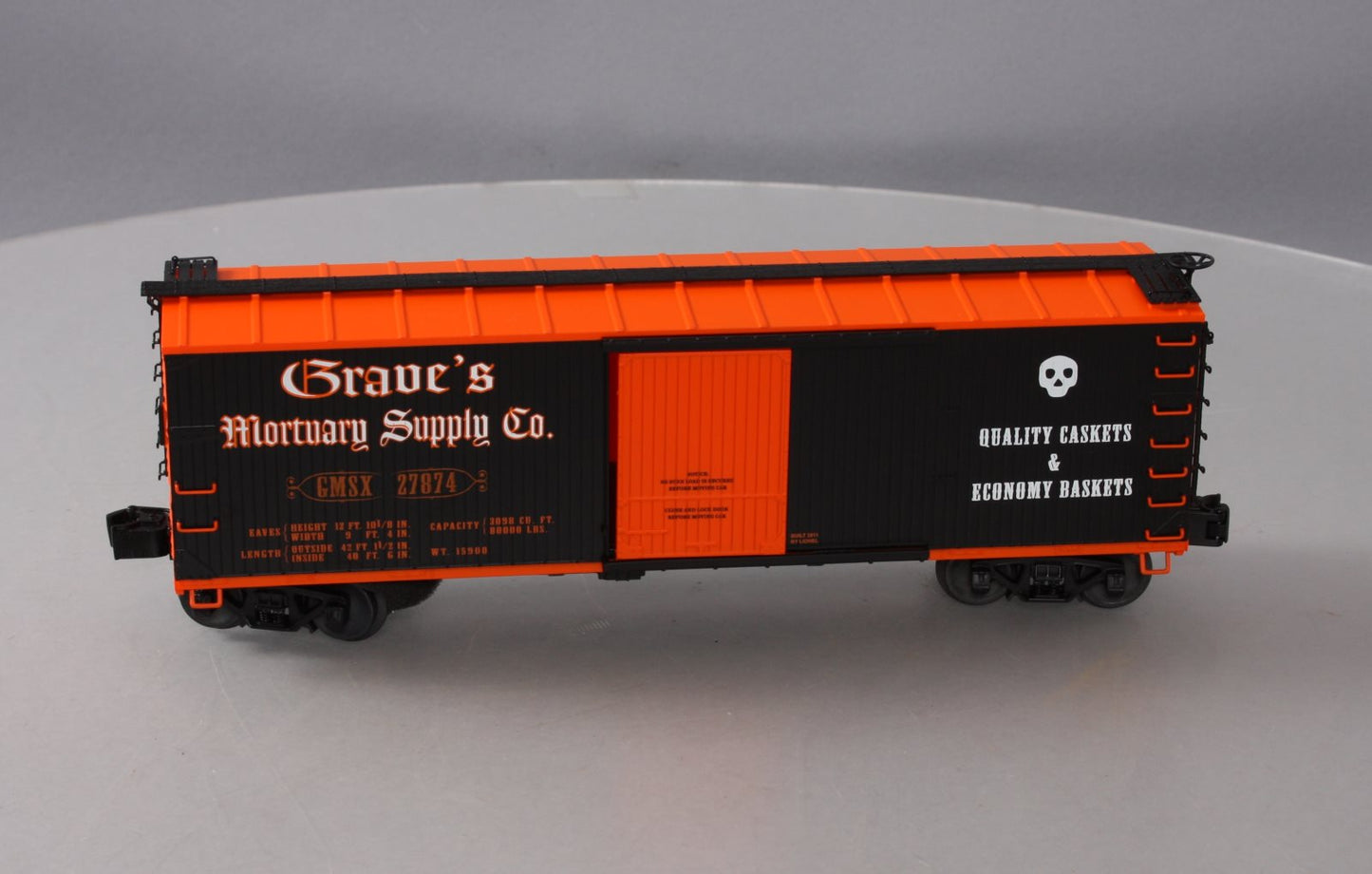 Lionel 6-27874 O Gauge Graves Mortuary Double-Sheathed Boxcar