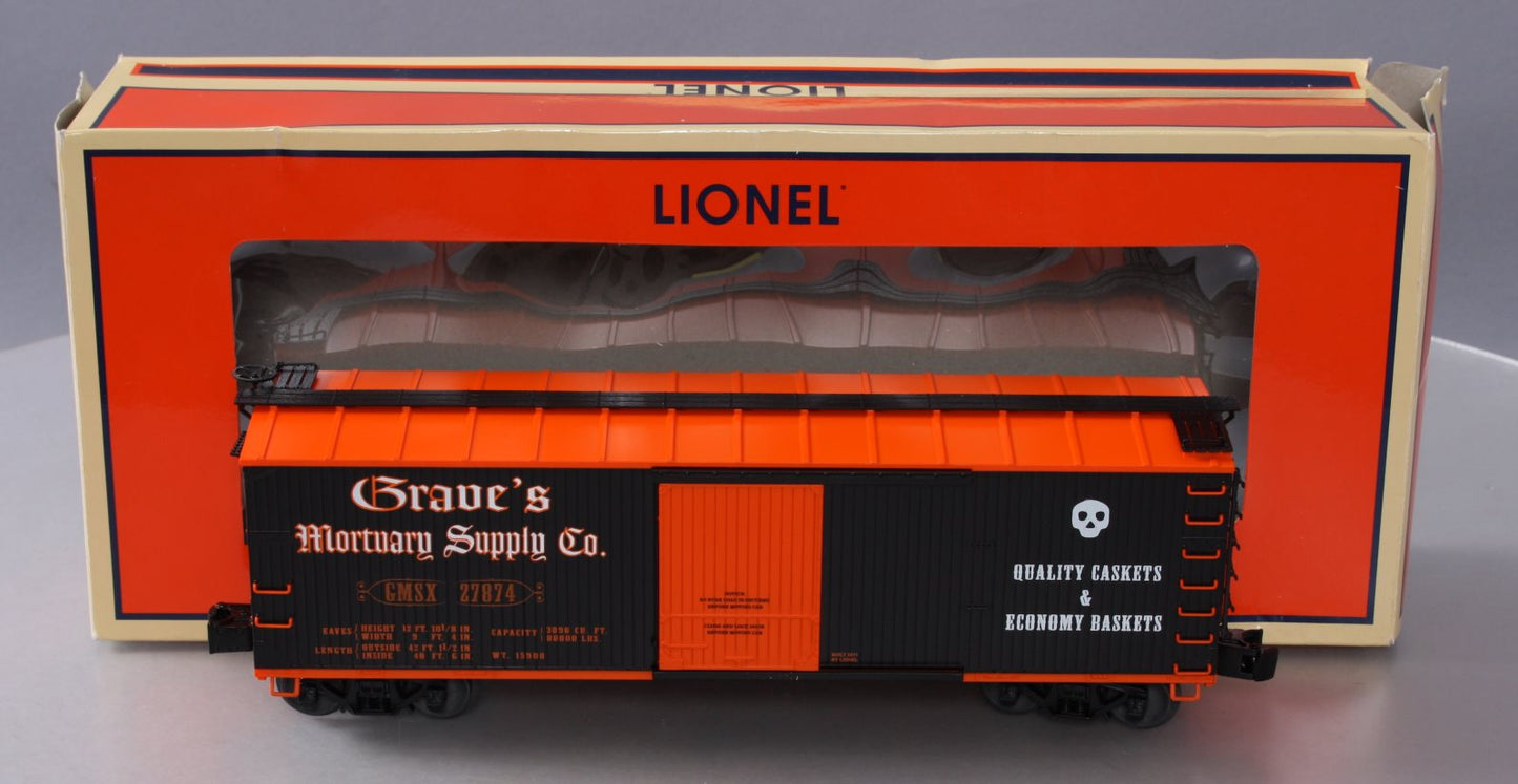 Lionel 6-27874 O Gauge Graves Mortuary Double-Sheathed Boxcar