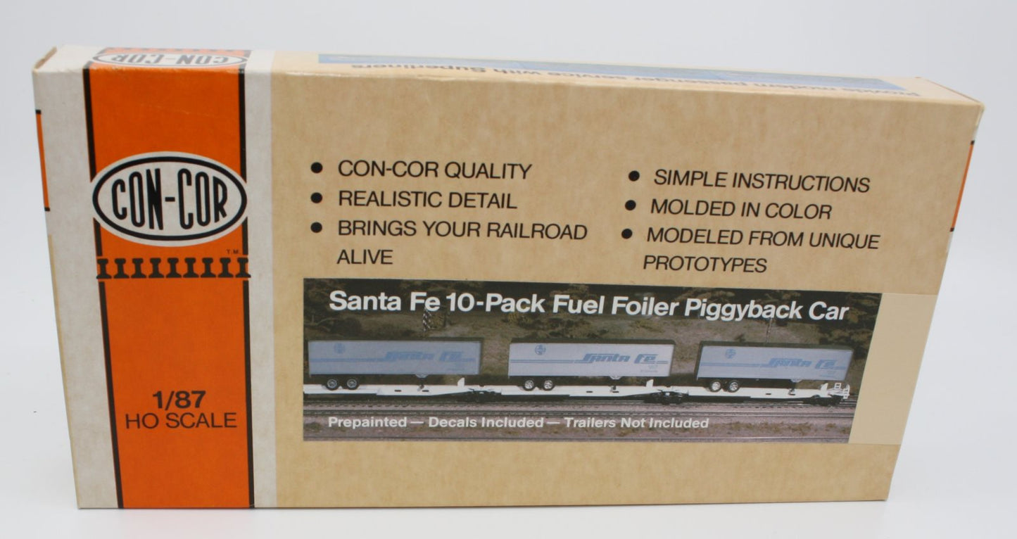 Con-Cor 0001-002903 HO Santa Fe 3 Pack Add-On Fuel Foiler Piggyback Car