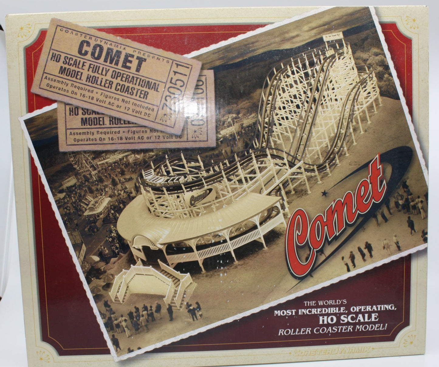 CoasterDynamix WC002 HO Scale "The Comet" Motorized Wooden Roller Coaster Kit