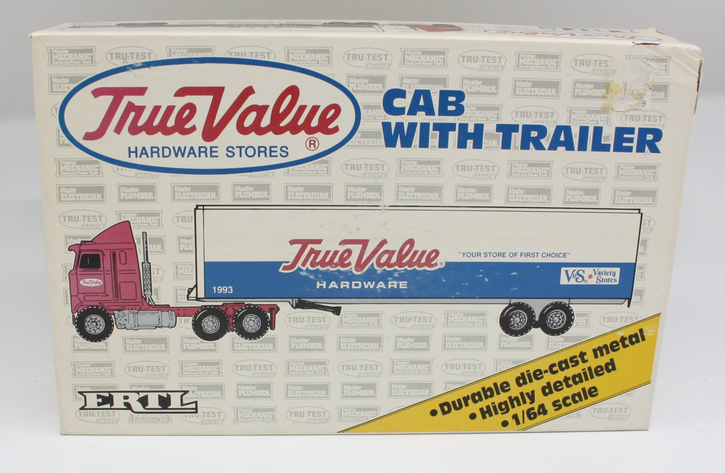 Ertl 3855 True Value Hardware Stores Cab With Trailer