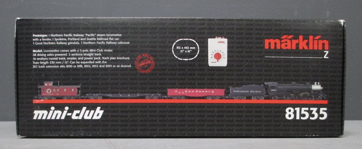 Marklin 81535 Z Scale American Pacific Steam Freight Train Set