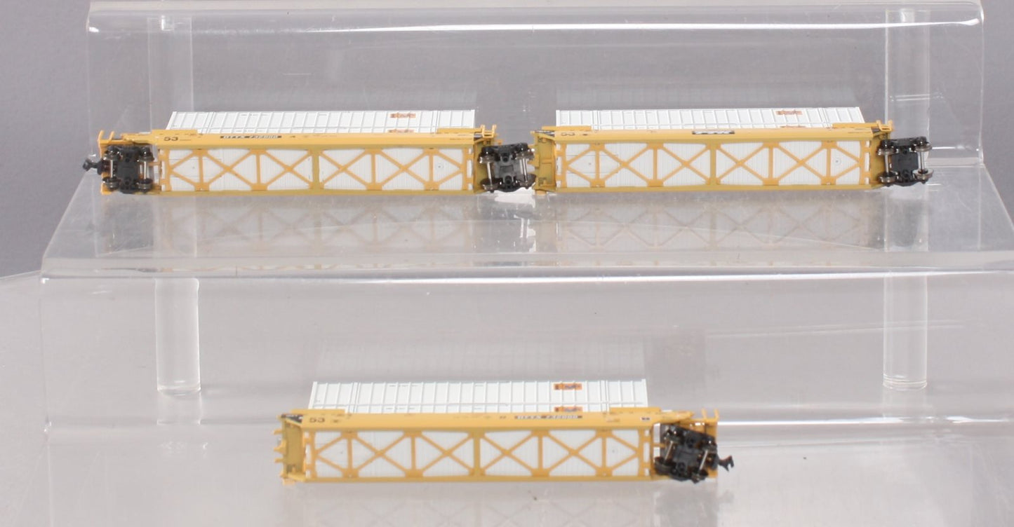 Kato 106-6116 N TTX MAXI-IV Gunderson Double Stack Car (Set of 3)