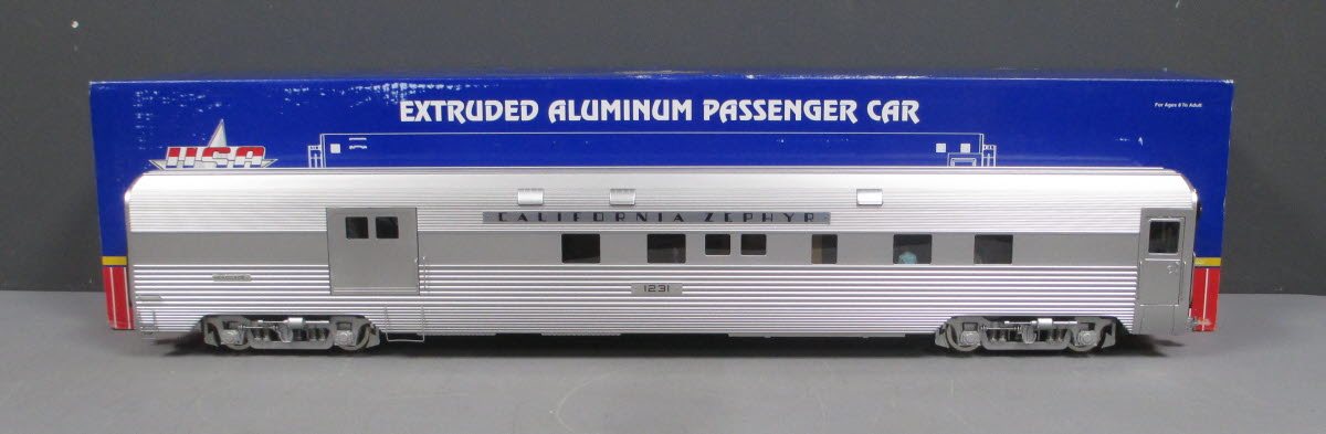 USA Trains R310103 G California Zephyr Combine (Stainless Steel)