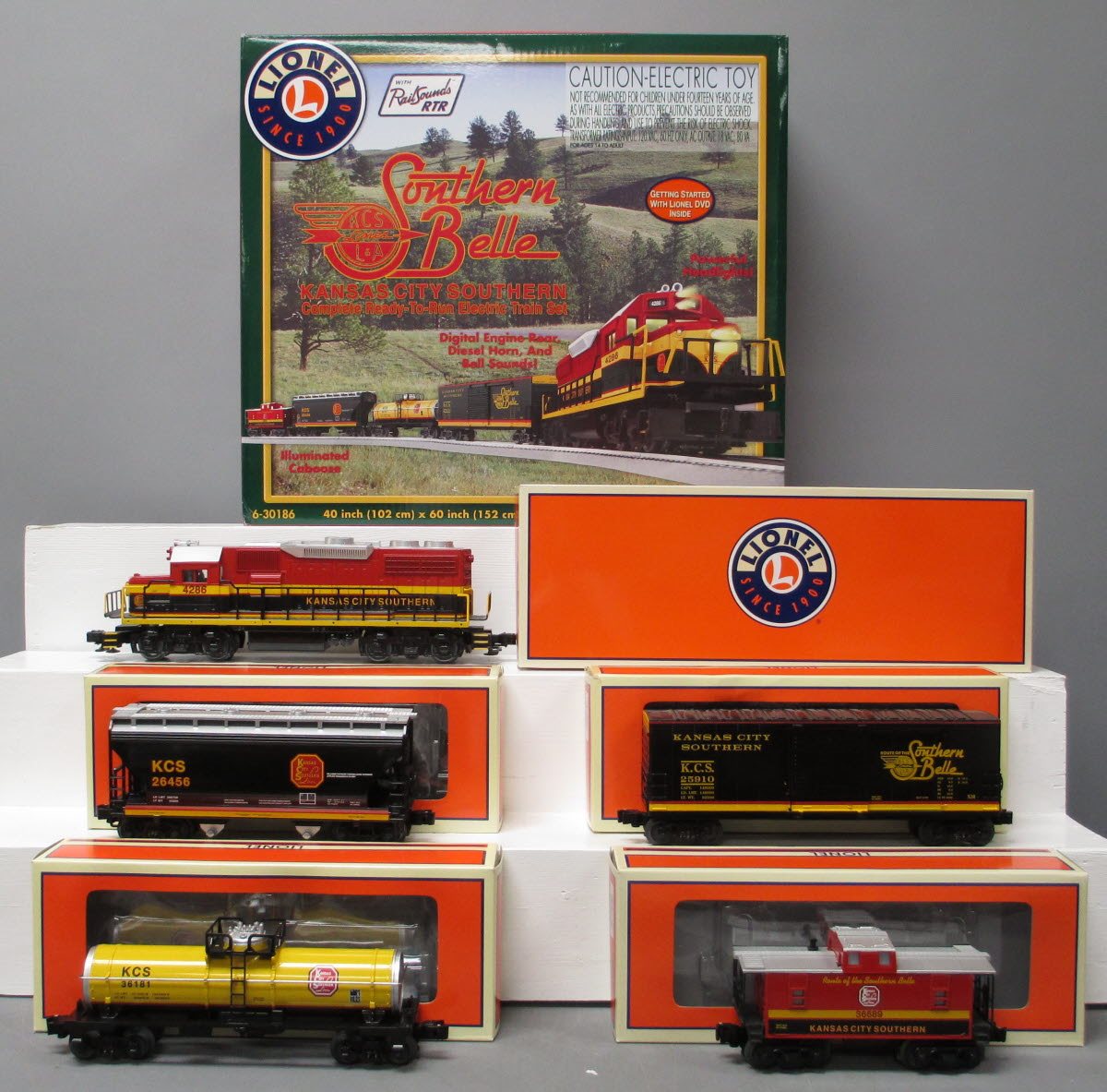 Lionel 6-30186 O KCS Southern Belle Diesel Freight Train Set