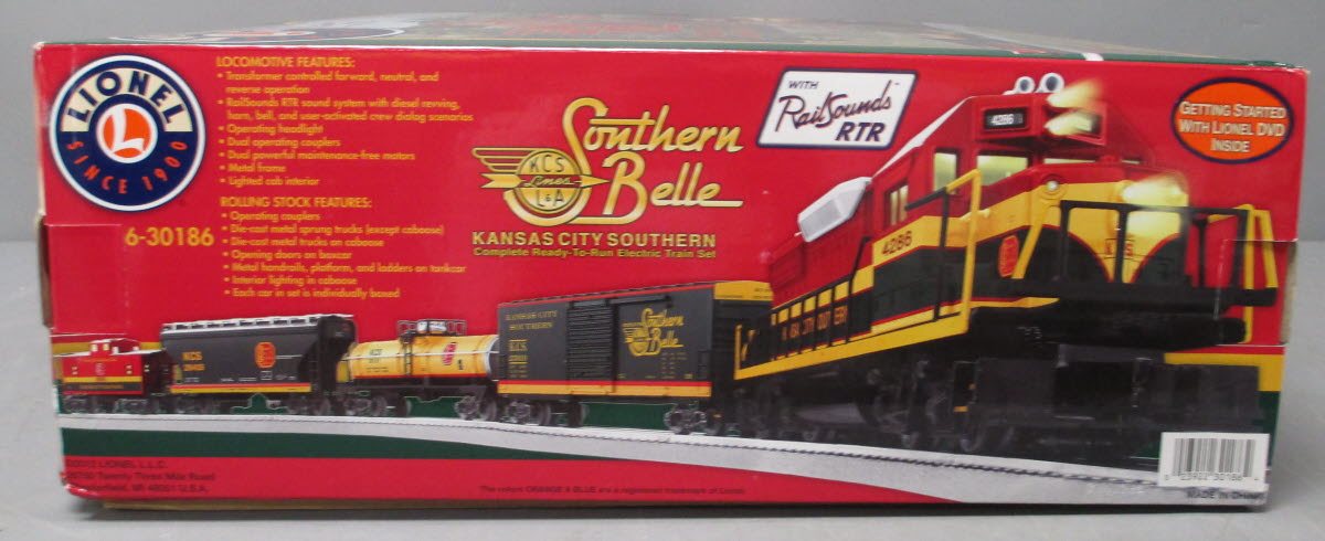 Lionel 6-30186 O KCS Southern Belle Diesel Freight Train Set