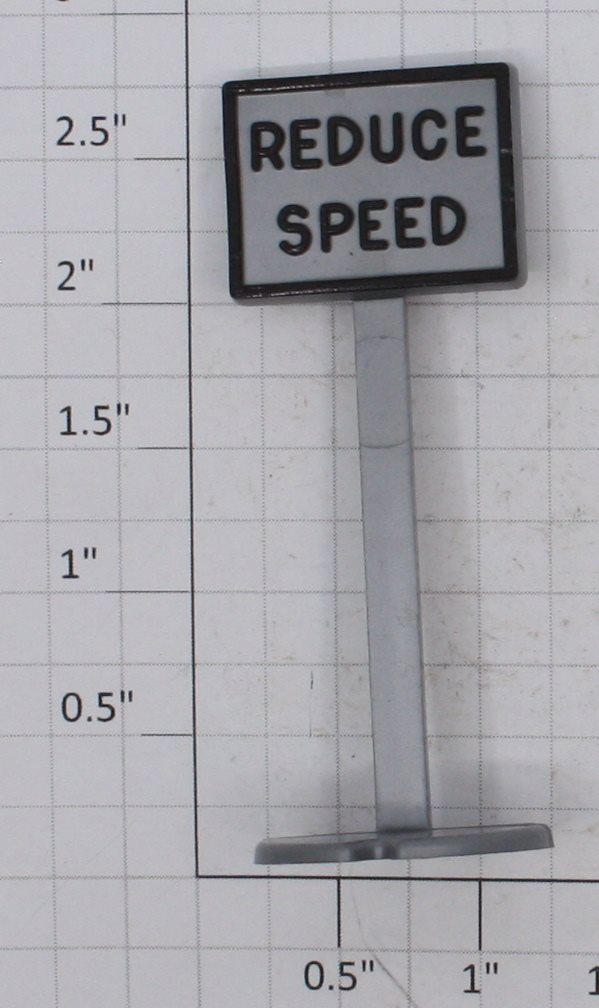 Marx PS-1-RDUSG Railroad Sign, Reduce Speed (Gray)