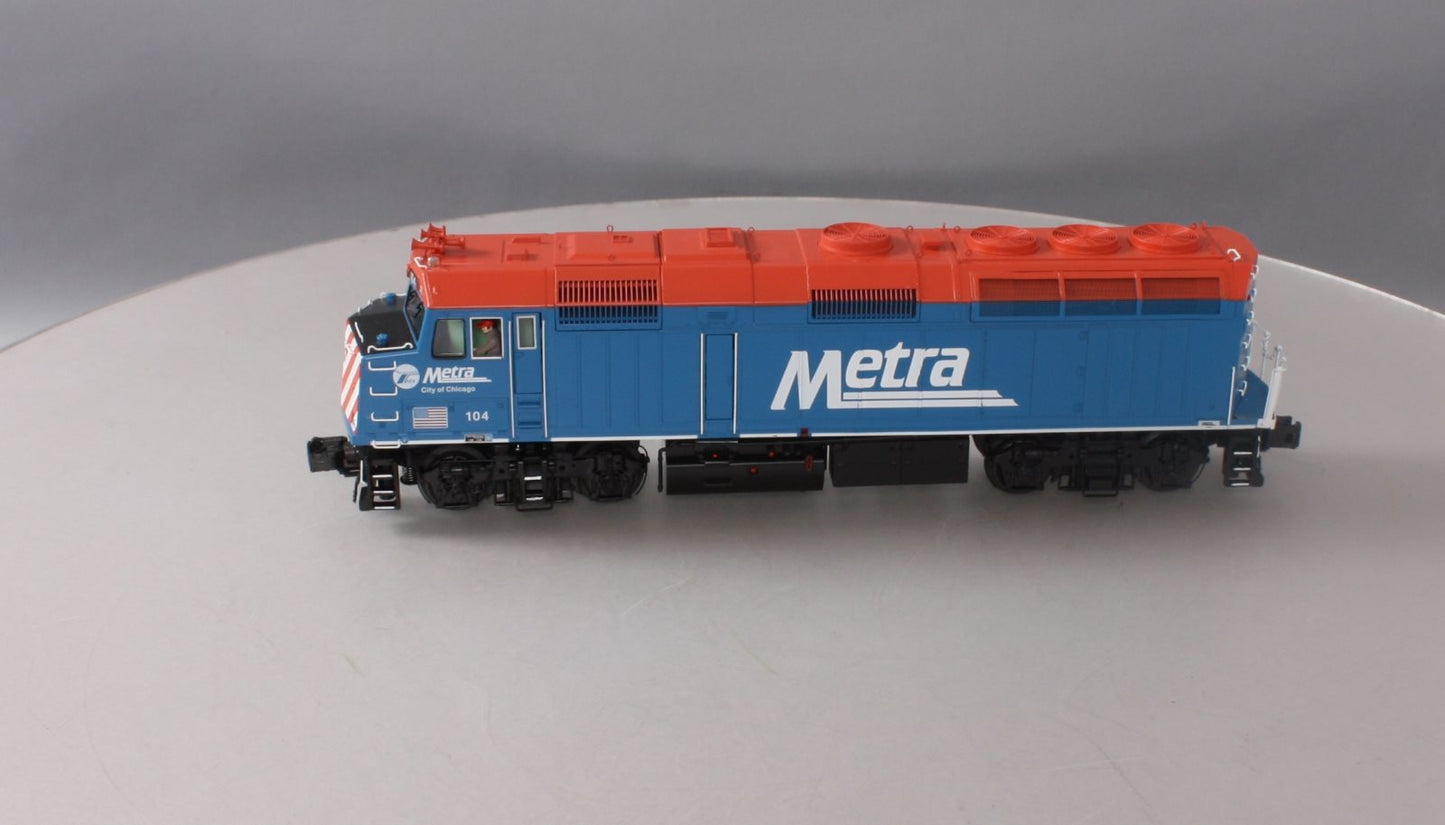 MTH 20-20675-1 METRA F40PH Diesel Engine w/Proto-Sound 3.0 #104 (Hi-Rail Wheels)