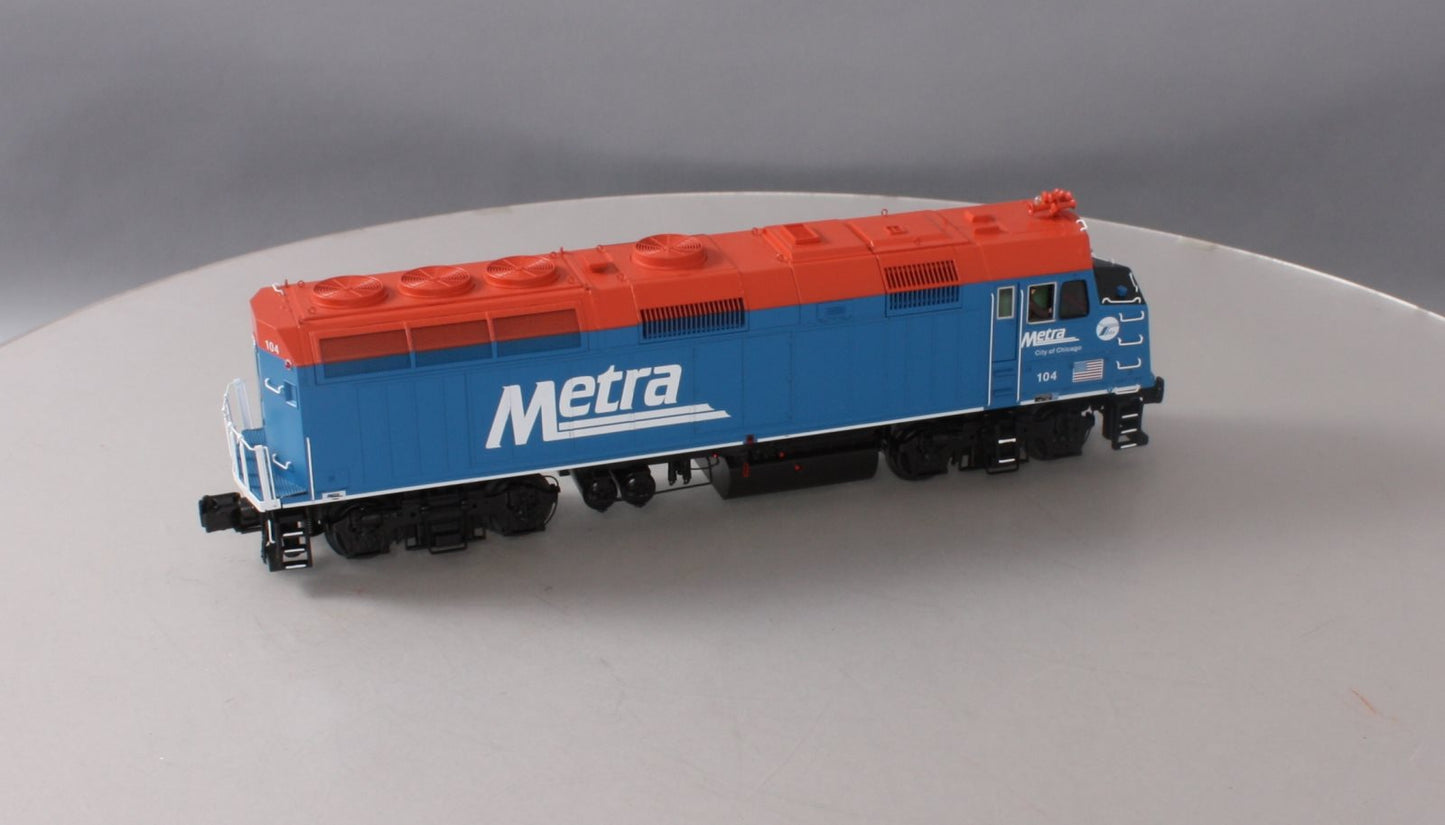 MTH 20-20675-1 METRA F40PH Diesel Engine w/Proto-Sound 3.0 #104 (Hi-Rail Wheels)