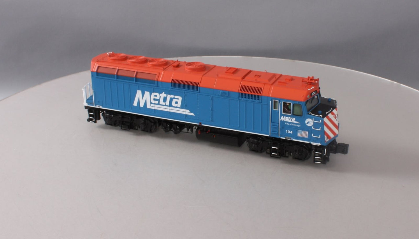 MTH 20-20675-1 METRA F40PH Diesel Engine w/Proto-Sound 3.0 #104 (Hi-Rail Wheels)