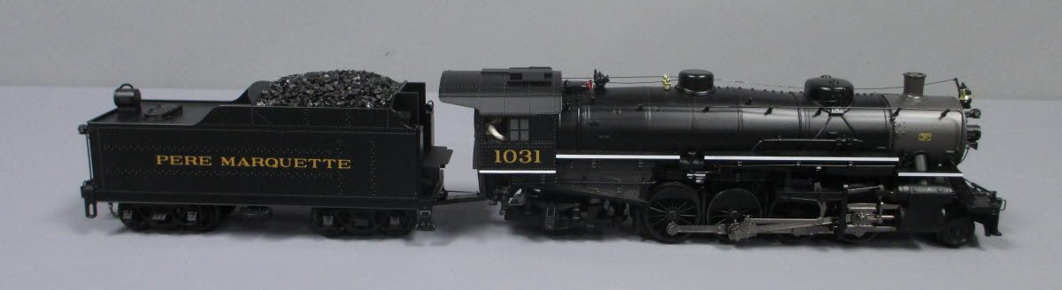 MTH 20-3287-1 Pere Marquette 2-8-2 Lt Mikado Steam Locomotive HiRail w/PS2 #1031