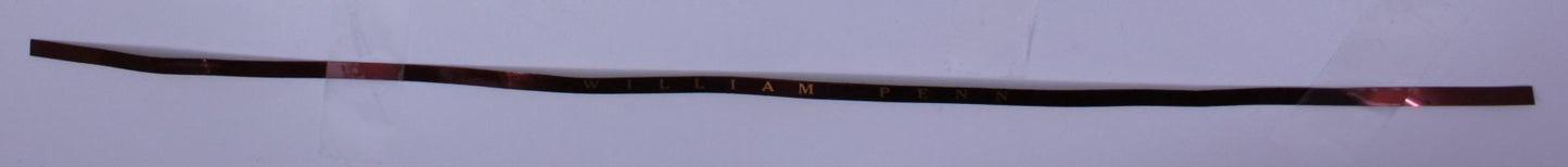 Lionel 2543-11/12 "William Penn" Passenger Car Name Strips