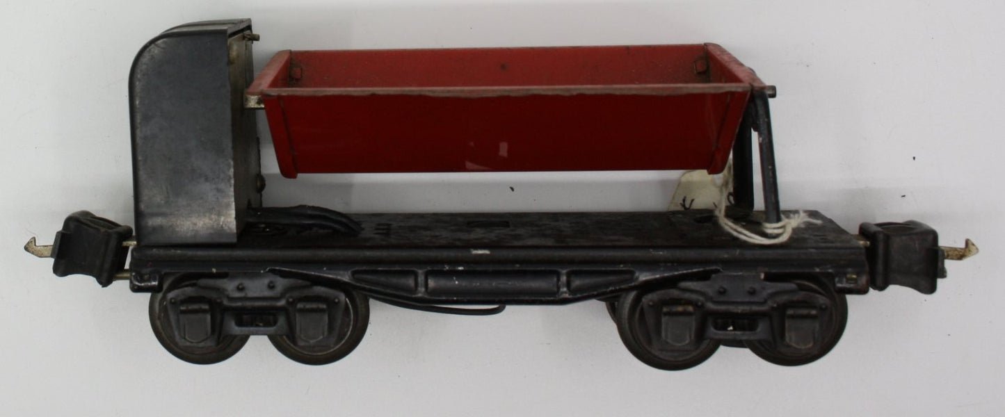 Lionel 3659 Prewar Red Dump Car -Tested Working